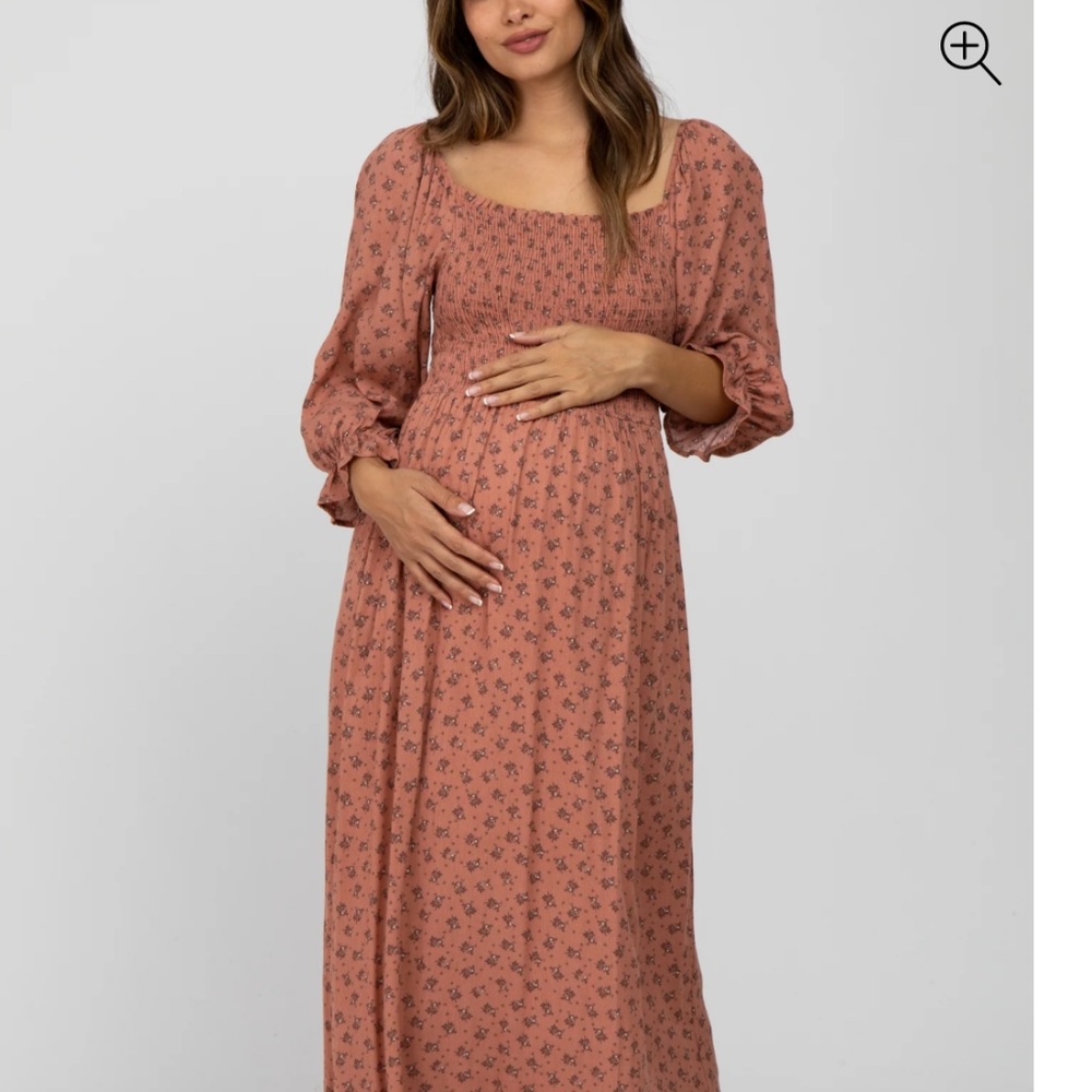 Pinkblush mauve floral dress